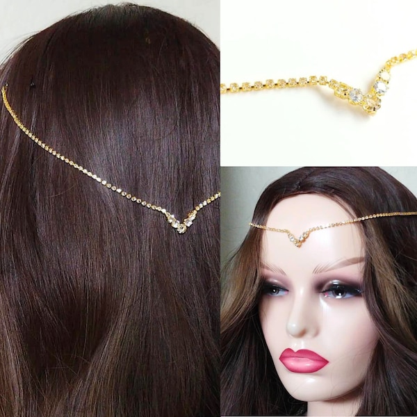 bridal forehead headpiece