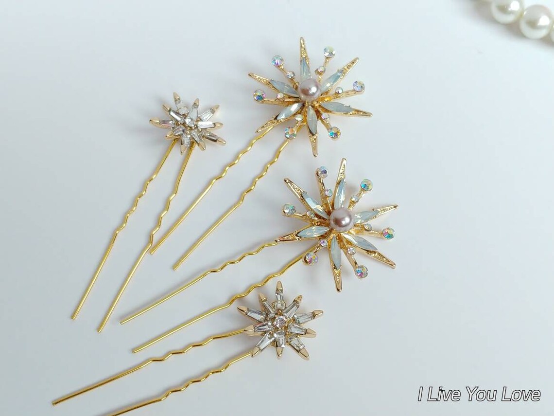 Shooting Star Hair PinsCelestial Hair AccessoryWedding Hair Etsy