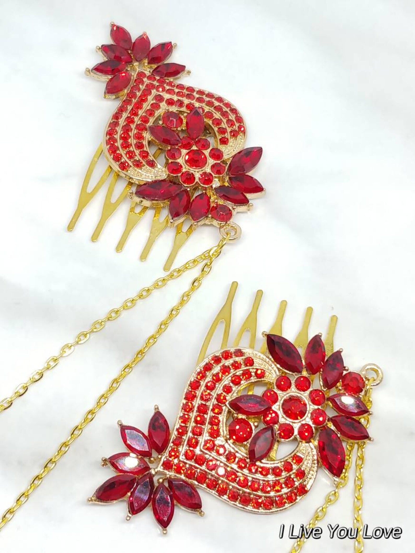 Red Hair AccessoriesBridal Hair AccessoriesWedding Etsy