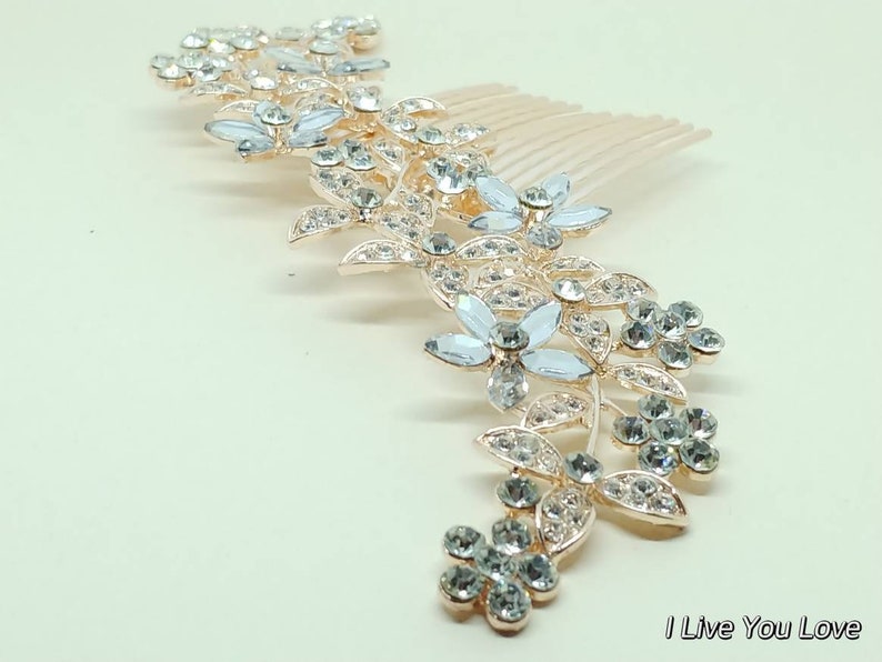 Rose Gold Hair Comb-Hair Accessories-Bridal Hair Accessories,Wedding Hair Accessories,Bridal Hair Comb,Bridal Hair Piece,Wedding Hair Comb