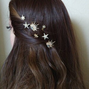 Star Hair Pin-Celestial Hair Accessory-Star Hair Accessory-Bridal Hair Pins-Bridal Hair Piece-Wedding Hair Pin-Celestial Headpiece-Hair Pin image 10