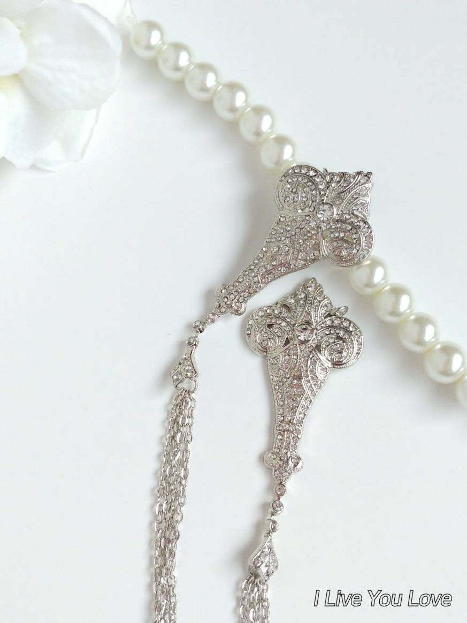 Art Deco Hair Chainsilver Hair Jewelrysilver Hair Etsy