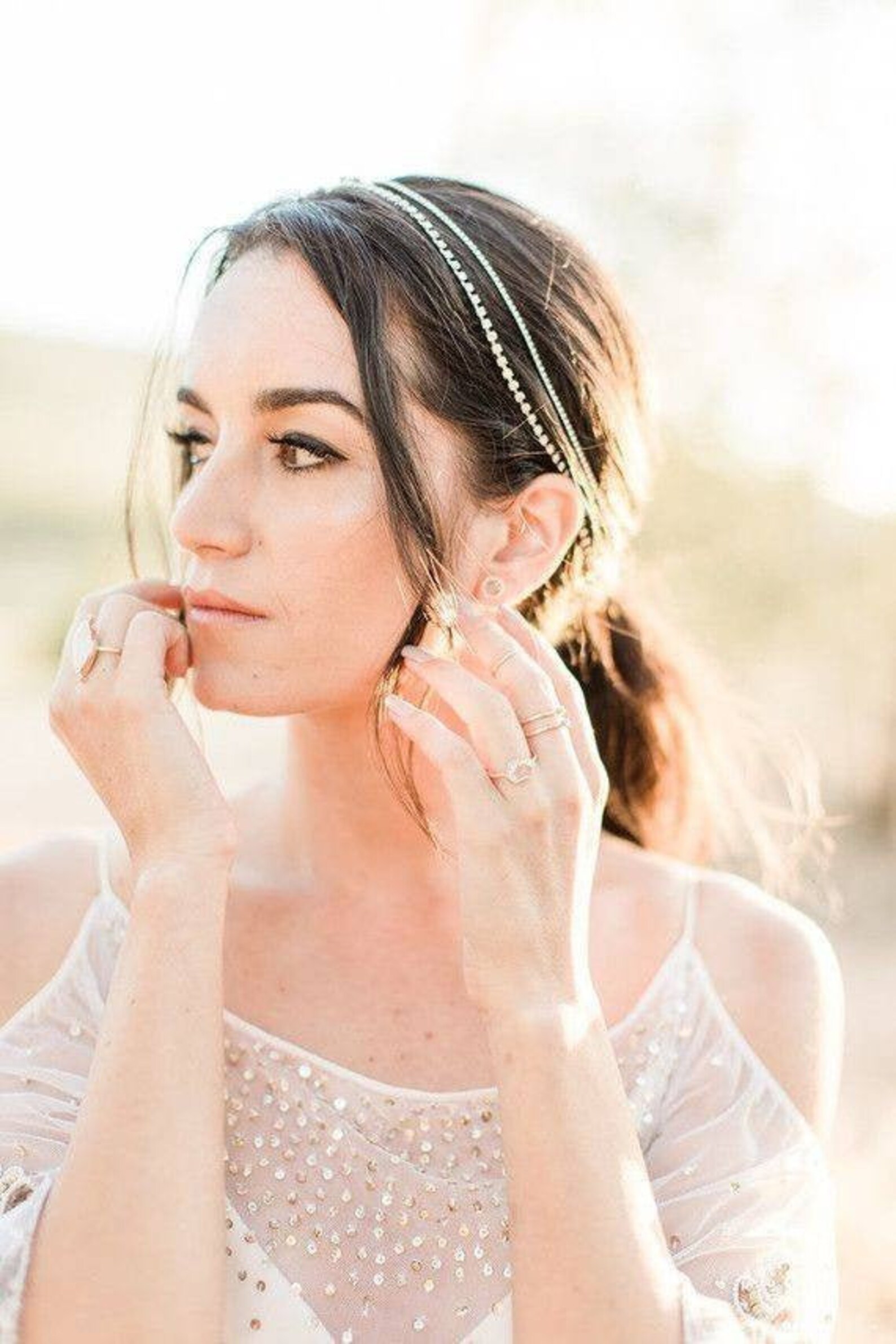 Bridal Hair Accessoriesbridal Hair Chainbridal Etsy