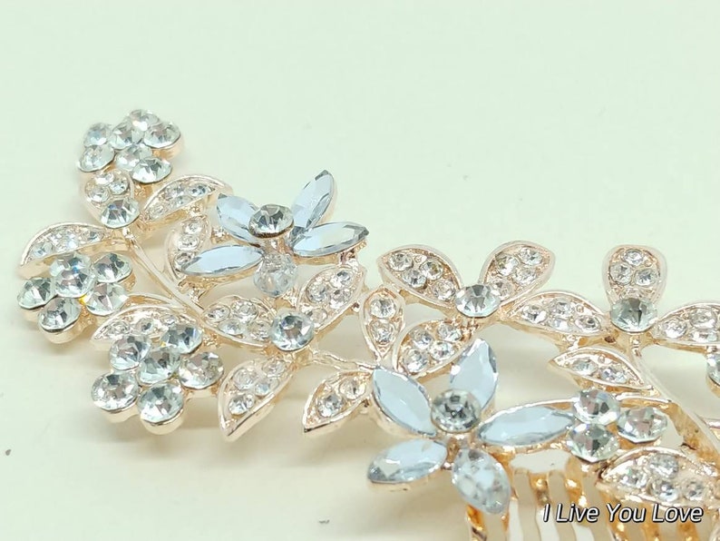Rose Gold Hair Comb-Hair Accessories-Bridal Hair Accessories,Wedding Hair Accessories,Bridal Hair Comb,Bridal Hair Piece,Wedding Hair Comb