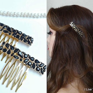 Black Hair Comb-Gothic Hair Accessories-Wedding Hair Accessories-Bridal Hair Comb-Goth Hair Accessories-Bridal Hair Piece-Gothic Hair Comb
