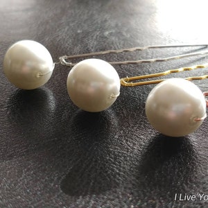 Pearl Hair Pins-Pearl Hair Accessories-Wedding Hair Pin-Bridal Hair Pin-Pearl Headpiece-Gold Pearl Hair Pins-Pearl Hair Set-Pearl Jewelry image 9