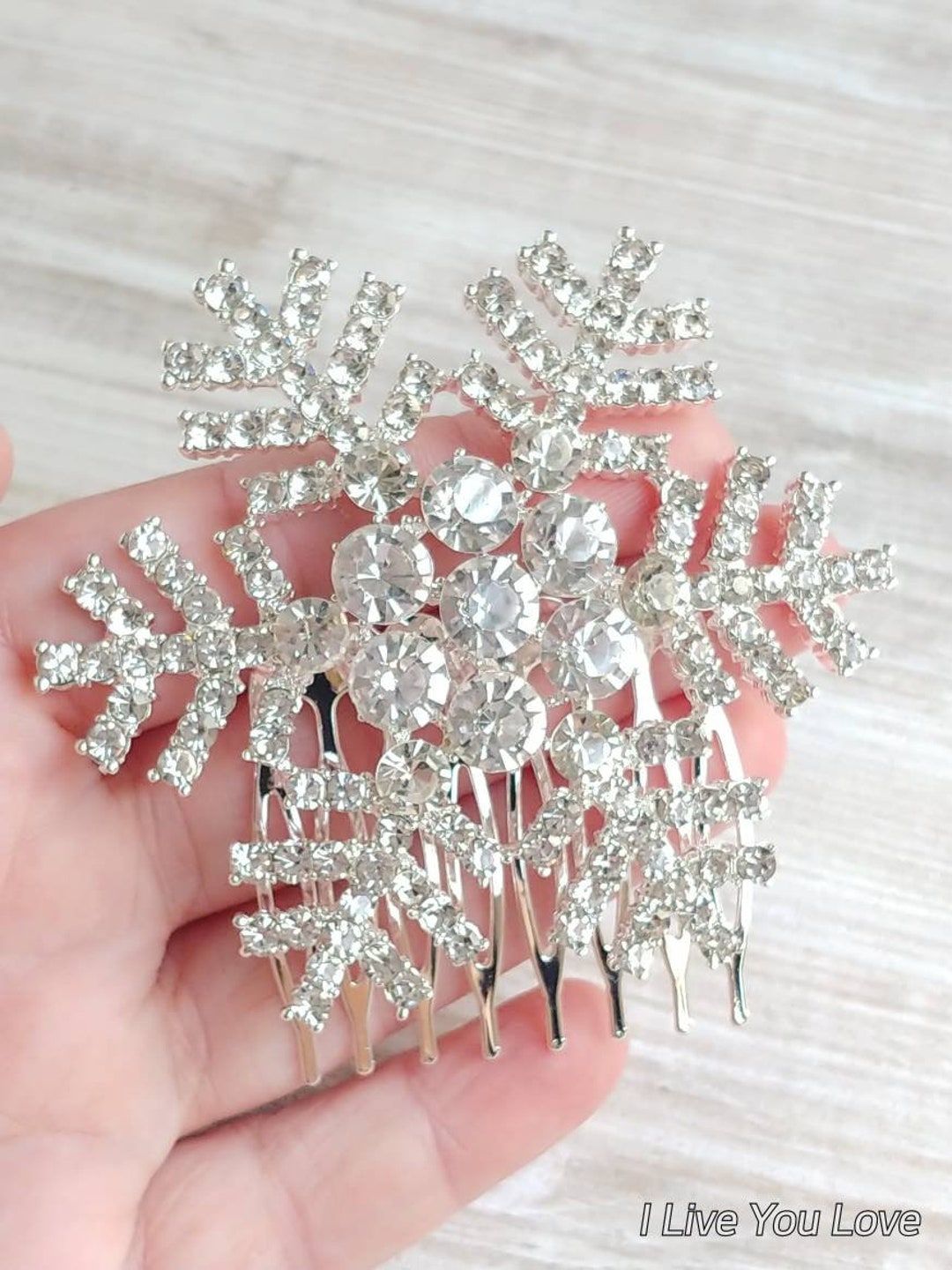 Snowflake Hair Comb-bridal Hair Accessories-wedding Hair - Etsy