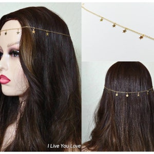 LETZTE! Himmlische Haar Kette-Himmlische Braut Stirnband-Stern Haar Accessoires-Braut Kopfschmuck-Braut Haar Drape-Celestial Haarteil-Stern