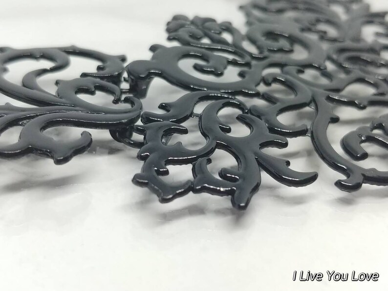 Gothic Lattice Black Bridal Hair Chain-Black Hair Jewelry-Black Hair Accessories-Black Bridal Headpiece-Bridal Hair Drape-Wedding Hair Chain