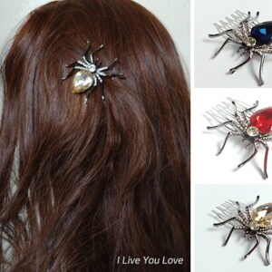 Spider Hair Comb-Gothic Hair Accessories-Wedding Hair Accessories-Bridal Hair Comb-Bridal Hair Piece-Spider Headpiece-Cosplay Hair Piece