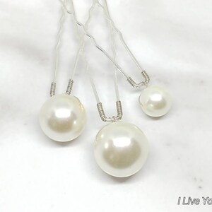 Pearl Hair Pins-Pearl Hair Accessories-Wedding Hair Pin-Bridal Hair Pin-Pearl Headpiece-Gold Pearl Hair Pins-Pearl Hair Set-Pearl Jewelry image 6