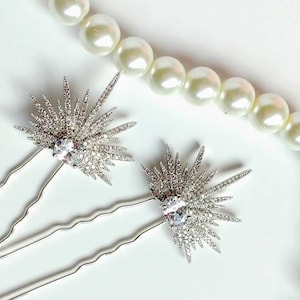 Star Hair Pin-Celestial Hair Accessory-Star Hair Accessory-Bridal Hair Pins-Bridal Hair Piece-Wedding Hair Pin-Celestial Headpiece-Hair Pin