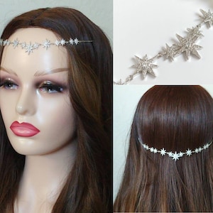 Celestial Hair Accessories-Star Hair Accessories-Boho Hair Accessories-White Gold Headpiece-Forehead Jewelry-Rose Gold Headpiece-To The Moon