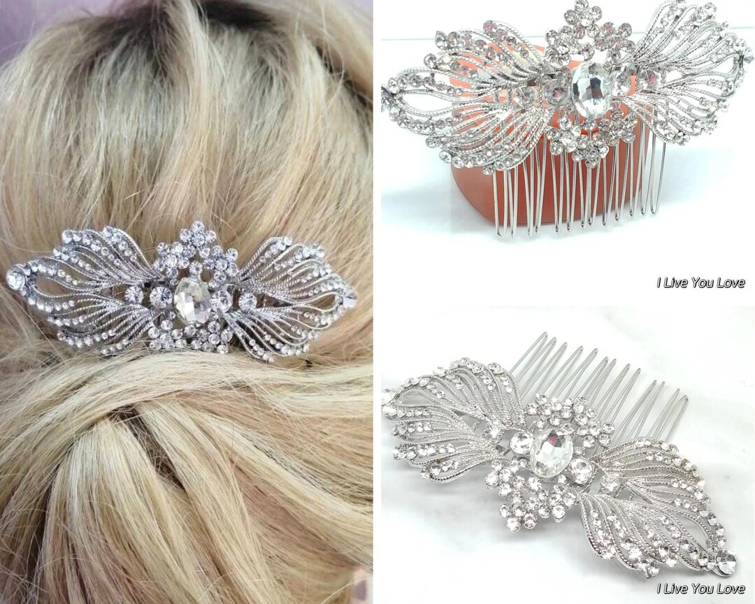 Beavorty Braut Haarkamm Vintage - Strass Haarschmuck Für Hochzeit & Feste