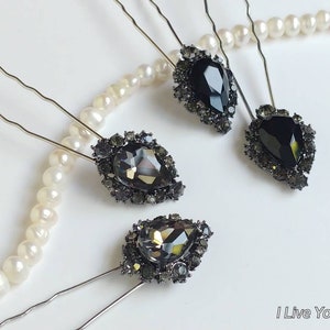 Gothic Hair Pin Set-Bridal Hair Accessories-Wedding Hair Accessories-Bridal Hair Pins-Hair Pins-Vintage Hair Pins-Gothic Hair Accessories
