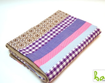 Baby blanket, patchwork blanket, cuddly blanket for girls, also as a set with cuddly towel