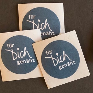sticker ‚für dich genäht' -für fleissige näherinnen -  großpackung  - in diversen farben / handmade handgemacht handgefertigt aufkleber