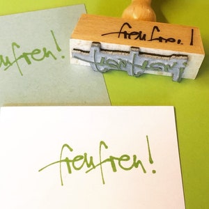 freu freu! stempel zum selbst FREUEN -und zum FREUDE schenken ! für geschenkpapier, briefumschläge, anhänger, karten uvm