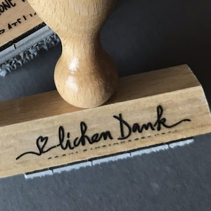 herzlichen dank.... holzstempel mit herz