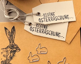 für kleine überraschungen an ostern ... stempel ‚ KLEINE OSTERRASCHUNG ‘ - für die eiersuche an ostern... ins osternest