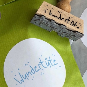 WUNDERTÜTE - stempel für kleine + große überraschungen ! das leben ist eine wundertüte / pinata / überraschungstüte / give away tüte stempel