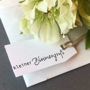 stempel *kleiner blumengruß* -  für für blumensträuße, blumige post, blütengrüße, samentütchen, florale geschenke / für frühling und ostern