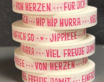 think PINK… himbeerbuntes papierklebeband ! schön verpacken leicht gemacht ! für dein verpackungsglück | tape band | klebeband