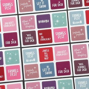 NEUES SET !! weihnachtlicher stickermix - 24 sticker im set | aufkleber für weihnachten | weihnachtsdeko | schön verpacken | fein dekorieren