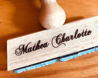 schreibschrift stempel  - mit name, text oder spruch... personalisierter stempel… textstempel… namensstempel … individualisierter stempel