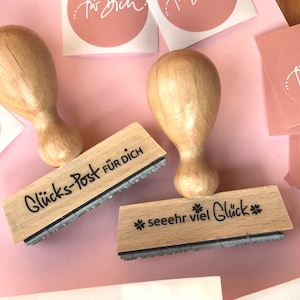 glücks-stempel - einzeln oder im set - von herzen und mit glücksklee