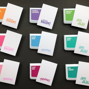herrlich bunte stempelkissen in tollen NEUEN farben... fröhliche töne und groß genug! frühlingsfarben für den stempel-frühling