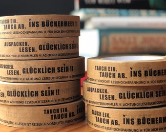 klebeband für büchergeschenke - für leseratten und bücherwürmer ->> einfach gleich auspacken und direkt abtauchen ins lesevergnügen...!!