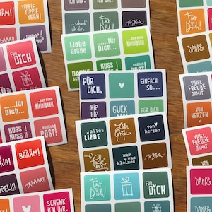 ich-will-sie-alle set !! 15 bögen stickermix !! hab IMMER den richtigen spruch zur hand :-) / verschiedene sprüche für ALLE gelegenheiten !