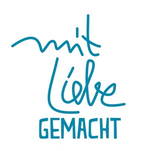 wunderschöööner holzstempel "mit liebe gemacht"