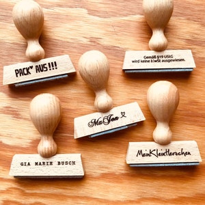 BESTSELLER ! personalisierter individualisierter stempel nach DEINEM wunsch mit name, text oder kurzem spruch / namensstempel / textstempel