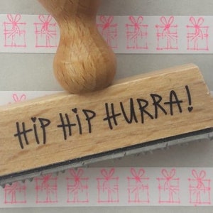 feiner stempel " HIP HIP HURRA! " gestalte geburtstagskarten / gratulationskarten / deko für feiern, feste und jubiläum. jubel + trubel :-)