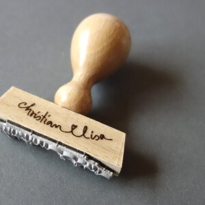stempel "herzverbunden" in handschrift - mit deinen/m namen
