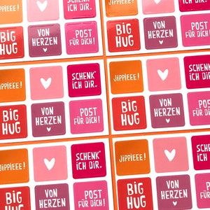 stickersets mit 6 sprüchen - zum verschenken ! zum dekorieren ! sticker zum feiern, für geschenke und mitbringsel