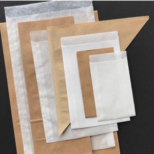 fine SMALL bags made of glassine size S flat bags bags product packaging transparent bag of flower seeds different sizes image 7