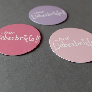 briefkasten magnet "..nur liebesbriefe" od. "..nur glückspost“. schmück deinen briefkasten. wähle deine wunschfarbe. für glück im postkasten