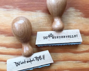 stempel "DU bist einfach TOLL" mit herz!  auch im set! für paare, beste freundinnen, prima mitarbeitende, lover ...