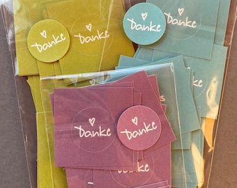 danke aufkleber. immer schön DANKE sagen ! ! feine sticker für alle gelegenheiten - für dankeskarten, danksagung. recycling papier. etikett