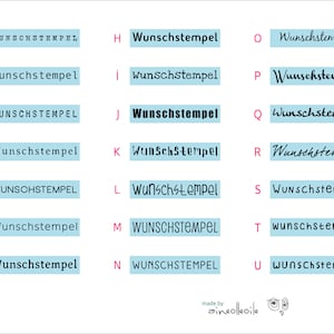 BESTSELLER stempel nach DEINEM wunsch mit name, text od. spruch / namensstempel / textstempel /personalisierter individualisierter stempel Bild 2