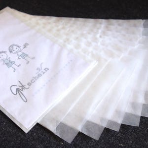 neue größe!! tütchen für DIN lang / für längliche karten : feine durchscheinende tüten - größe X-LONG / DIN C6L feiner schutz für postkarten