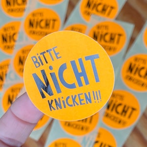 NEONorange ! das knallt !! BITTE NICHT KNICKEN !!!  große sticker etiketten aufkleber für deine post, umschläge, pakete und verpackungen