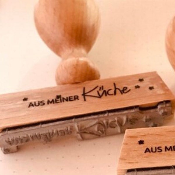 aus meiner küche ... -oder: aus meinem garten - feiner holzstempel mit frühlingsblümchen