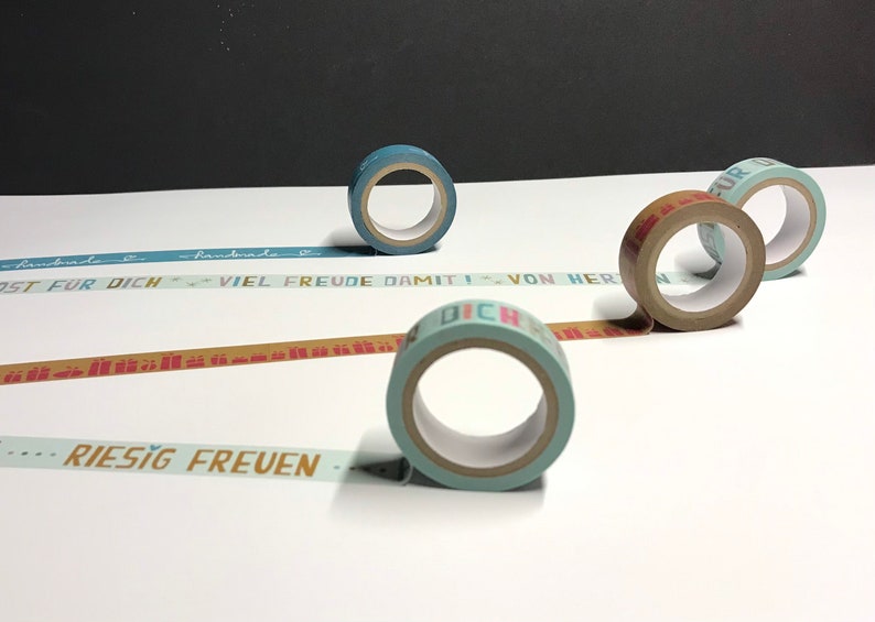 free choice washitape masking tape washi tape individual rolls or in a set: Christmas, birthday, handmade gifts image 9