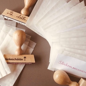 feine KLEINE tütchen aus pergamin - größe S - flachbeutel - tüten - produktverpackung -transparente tüte blumensamen - verschiedene größen!