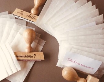 Feine KLEINE tütchen aus pergamin - größe S - flachbeutel - tüten - produktverpackung -transparente tüte blumensamen - verschiedene größen!