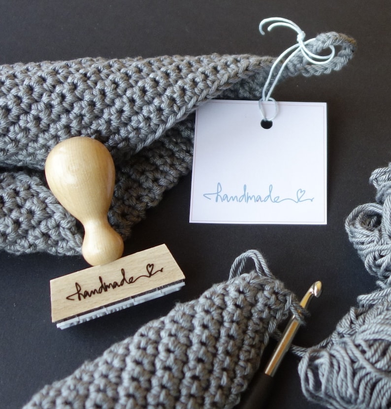 Handmade by...stempel mit deinem namen oder spruch oder Etsy.de Handmade by...stempel mit deinem namen oder spruch oder Etsy.de